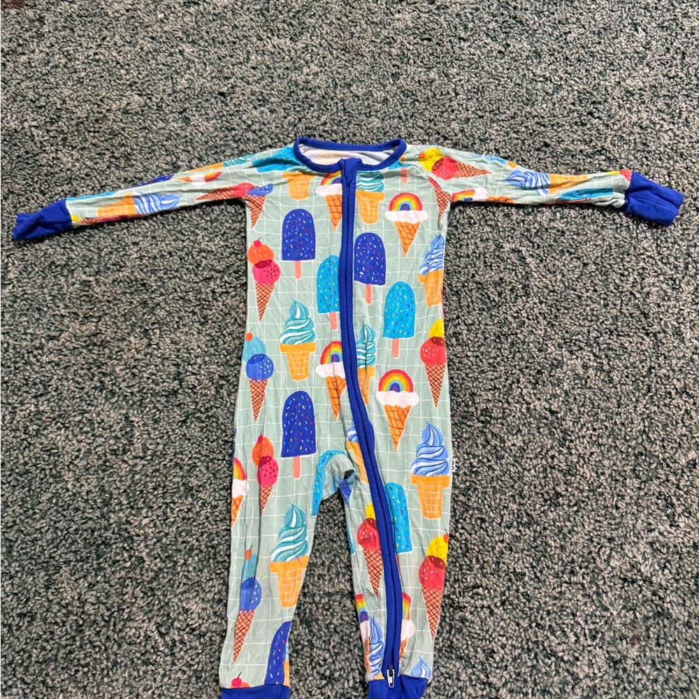 Little Sleepies Ice Cream Print Kids Footie